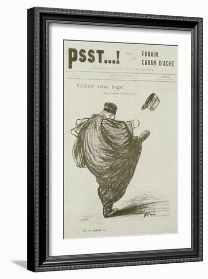 Cedant Arma Togae, No. 3, from 'Psst', 1898-Jean Louis Forain-Framed Giclee Print