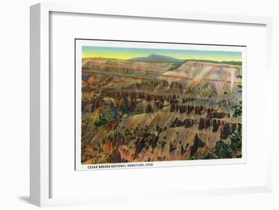 Cedar Breaks Nat'l Monument, Utah - Panoramic View of Cedar Breaks, c.1938-Lantern Press-Framed Art Print