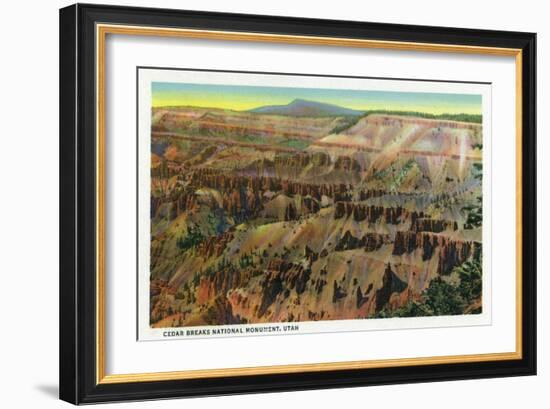 Cedar Breaks Nat'l Monument, Utah - Panoramic View of Cedar Breaks, c.1938-Lantern Press-Framed Art Print