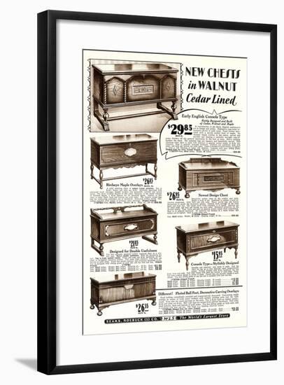 Cedar-Lined Walnut Chests-null-Framed Art Print