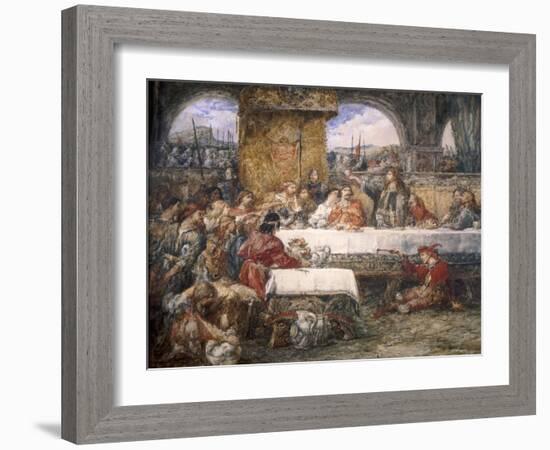 Cedric's Toast, 1859-John Gilbert-Framed Giclee Print