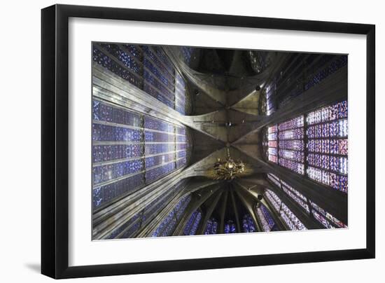 Ceiling and Stained Glass, Aachen Cathedral-null-Framed Photographic Print