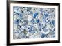 Ceiling decorated with blue and white chinaware in the Porcelain House, Tianjin, China-Keren Su-Framed Premium Photographic Print