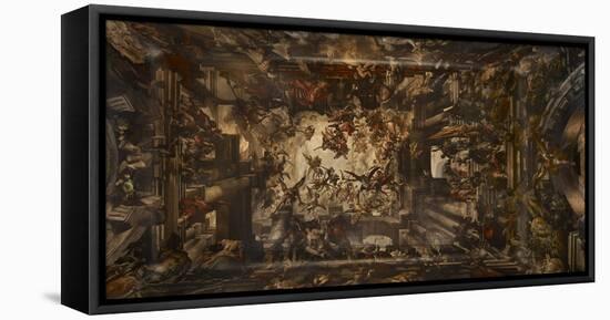 Ceiling Fresco. Martyrdom and Glory of St Pantalon-Giovanni Antonio Fumiani-Framed Premier Image Canvas