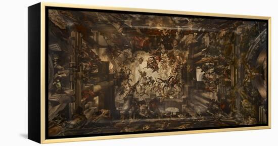 Ceiling Fresco. Martyrdom and Glory of St Pantalon-Giovanni Antonio Fumiani-Framed Premier Image Canvas