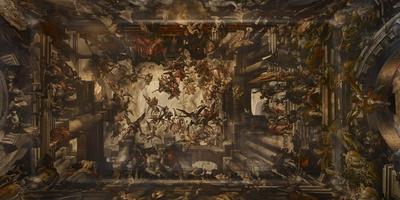Ceiling Fresco. Martyrdom and Glory of St Pantalon Photographic Print Giovanni Antonio Fumiani Art