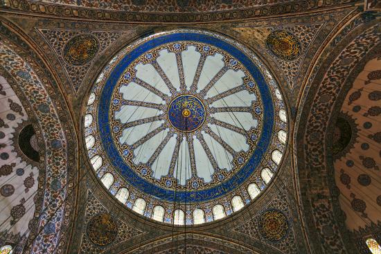 Ceiling Inside Blue Mosque Istanbul Turkey Photographic Print By Keren Su Art Com