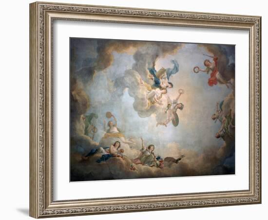 Ceiling of Marie Antoinette's Playroom, Chateau De Fontainbleau, C1763-1811-Jean Simon Berthelemy-Framed Giclee Print
