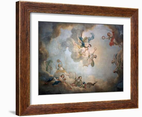 Ceiling of Marie Antoinette's Playroom, Chateau De Fontainbleau, C1763-1811-Jean Simon Berthelemy-Framed Giclee Print