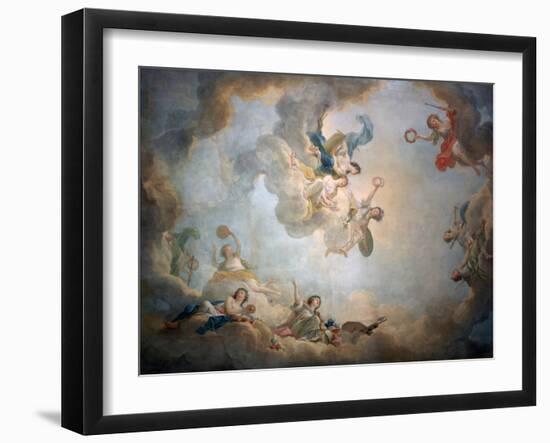 Ceiling of Marie Antoinette's Playroom, Chateau De Fontainbleau, C1763-1811-Jean Simon Berthelemy-Framed Giclee Print