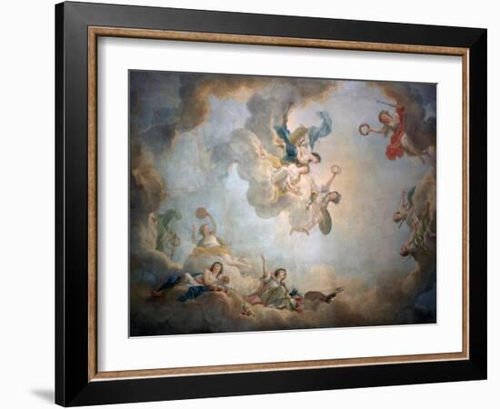 Ceiling of Marie Antoinette's Playroom, Chateau De Fontainbleau, C1763-1811-Jean Simon Berthelemy-Framed Giclee Print