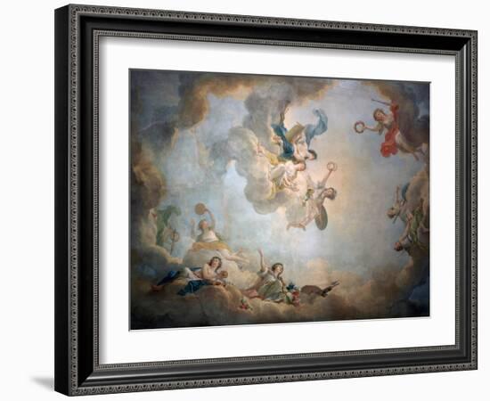 Ceiling of Marie Antoinette's Playroom, Chateau De Fontainbleau, C1763-1811-Jean Simon Berthelemy-Framed Giclee Print