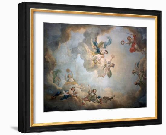 Ceiling of Marie Antoinette's Playroom, Chateau De Fontainbleau, C1763-1811-Jean Simon Berthelemy-Framed Giclee Print