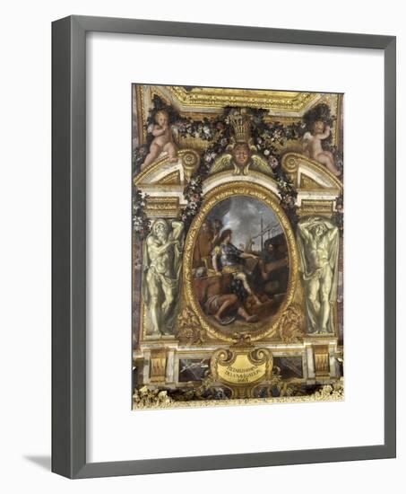 Ceiling of the Hall of Mirrors: Restoring Navigation-Charles Le Brun-Framed Giclee Print