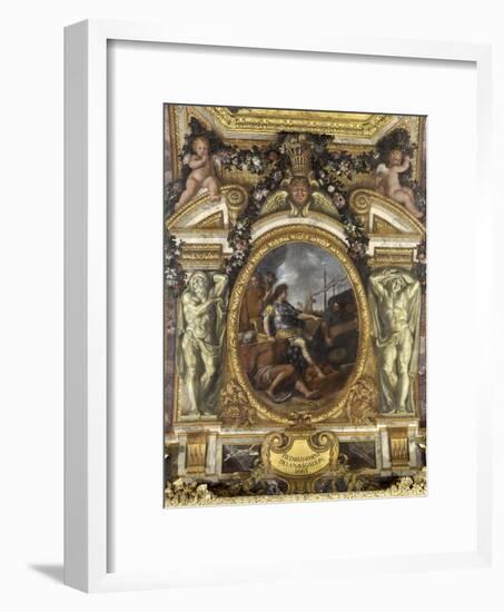 Ceiling of the Hall of Mirrors: Restoring Navigation-Charles Le Brun-Framed Giclee Print