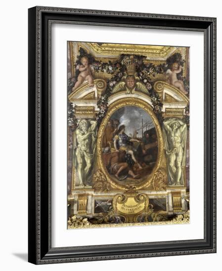 Ceiling of the Hall of Mirrors: Restoring Navigation-Charles Le Brun-Framed Giclee Print