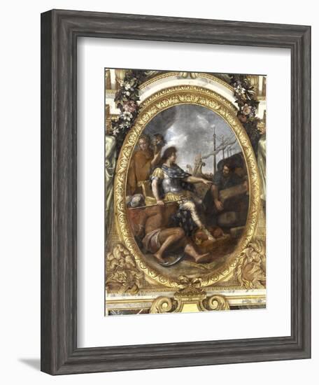 Ceiling of the Hall of Mirrors: Restoring Navigation-Charles Le Brun-Framed Giclee Print