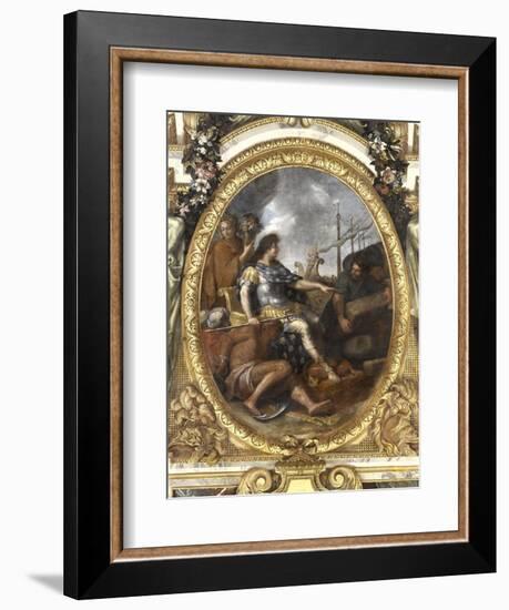 Ceiling of the Hall of Mirrors: Restoring Navigation-Charles Le Brun-Framed Giclee Print