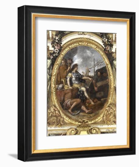 Ceiling of the Hall of Mirrors: Restoring Navigation-Charles Le Brun-Framed Giclee Print