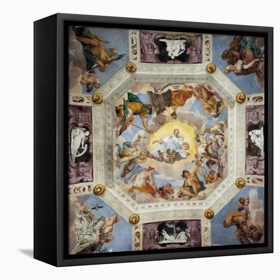 Ceiling of the Hall of Olympus-Paolo Veronese-Framed Premier Image Canvas