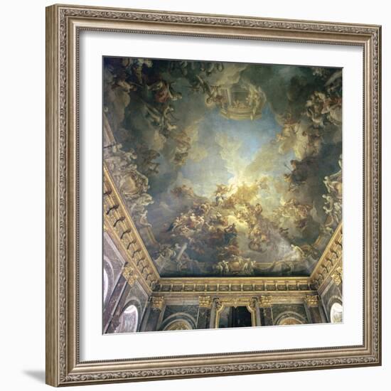 Ceiling of the Salon de Hercules at Versailles, 18th century-Francois Lemoyne-Framed Photographic Print