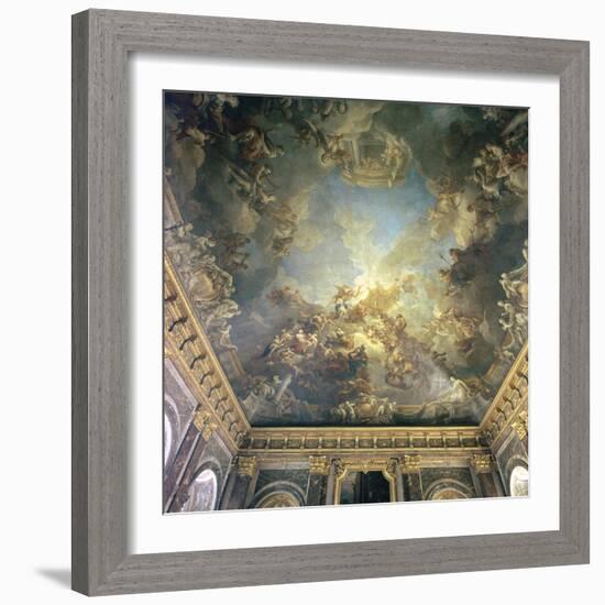 Ceiling of the Salon de Hercules at Versailles, 18th century-Francois Lemoyne-Framed Photographic Print