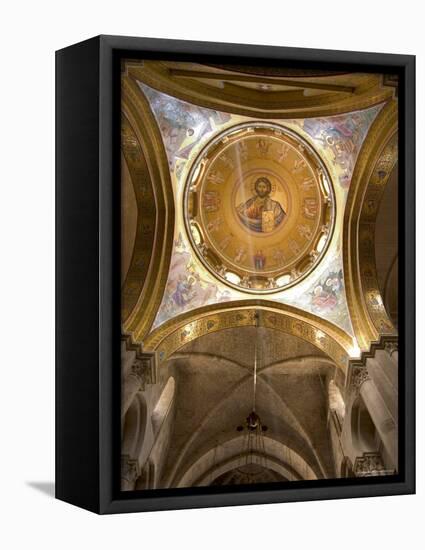 Ceiling Painting of Jesus Christ, Church of the Holy Sepulchre, Old Walled City, Jerusalem, Israel-Christian Kober-Framed Premier Image Canvas