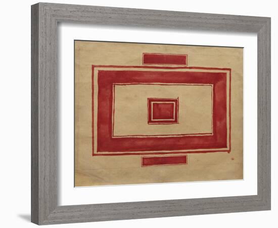 Ceiling Plan for the Red Theatre, Leningrad-Kasimir Severinovich Malevich-Framed Giclee Print