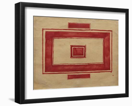 Ceiling Plan for the Red Theatre, Leningrad-Kasimir Severinovich Malevich-Framed Giclee Print