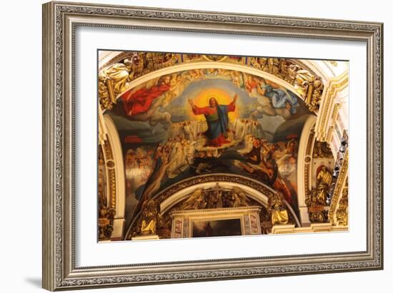 Ceiling, St Isaac's Cathedral, St Petersburg, Russia, 2011-Sheldon Marshall-Framed Photographic Print