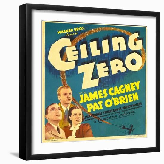 Ceiling Zero, Pat O'Brien, James Cagney, June Travis on Window Card, 1936-null-Framed Photo