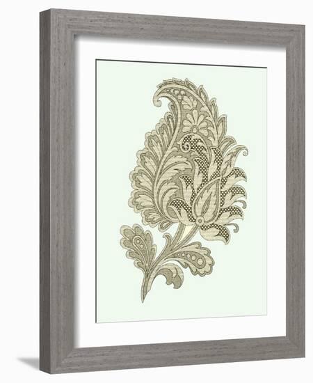 Celadon Floral Motif IV-Vision Studio-Framed Art Print