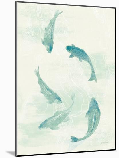 Celadon Koi I-Danhui Nai-Mounted Art Print