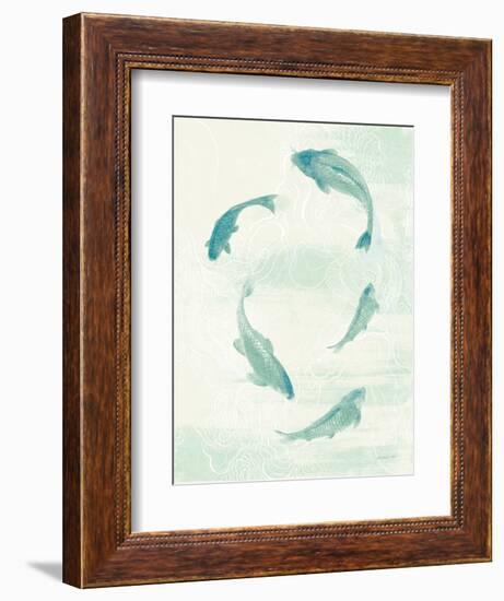 Celadon Koi II-Danhui Nai-Framed Premium Giclee Print