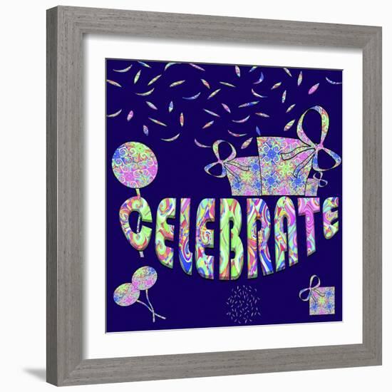 Celebrate Party-Fractalicious-Framed Giclee Print