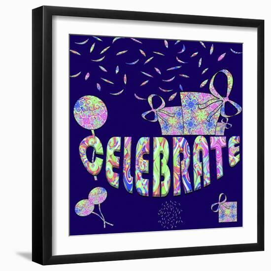 Celebrate Party-Fractalicious-Framed Giclee Print