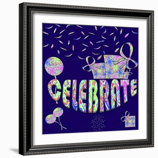 Celebrate Party-Fractalicious-Framed Giclee Print