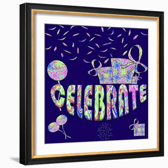 Celebrate Party-Fractalicious-Framed Giclee Print