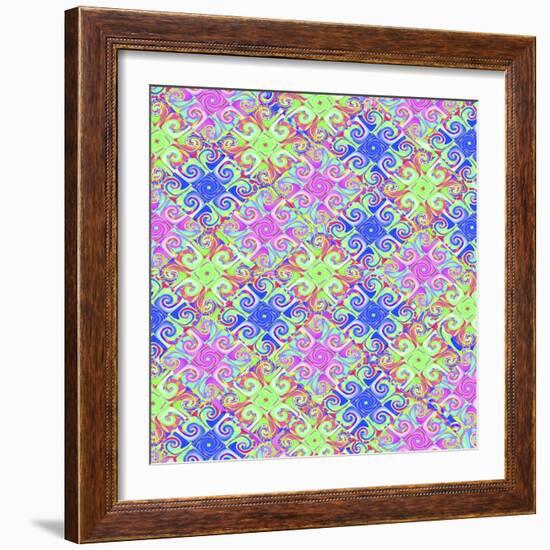 Celebrate Textile-Fractalicious-Framed Giclee Print