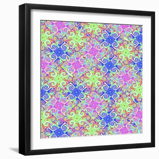 Celebrate Textile-Fractalicious-Framed Giclee Print