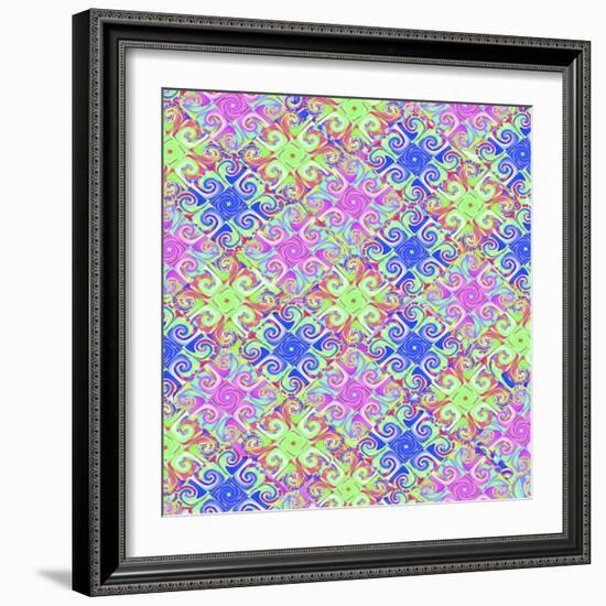 Celebrate Textile-Fractalicious-Framed Giclee Print