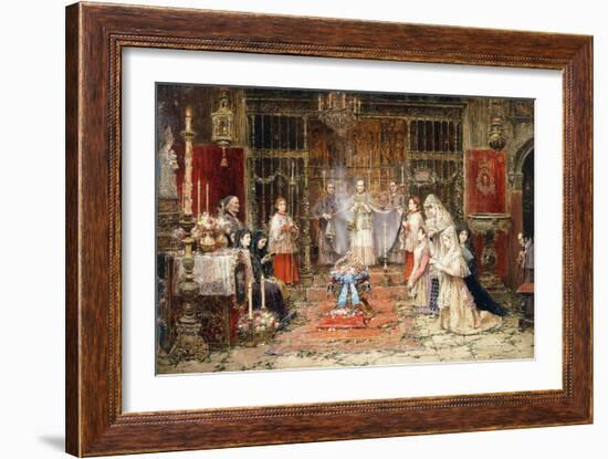 Celebrating Santa Maria Della Rosa-Jose Benlliure Y Gil-Framed Giclee Print