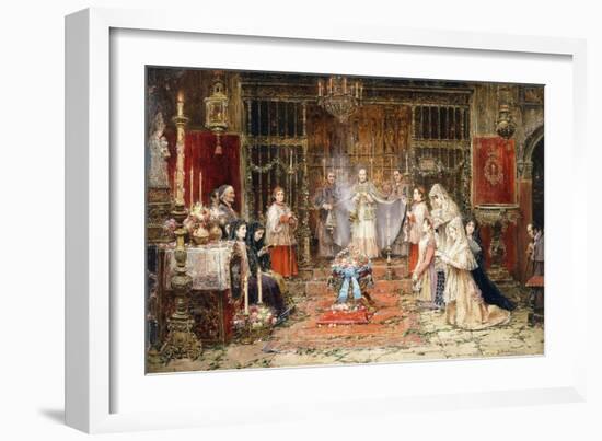 Celebrating Santa Maria Della Rosa-Jose Benlliure Y Gil-Framed Giclee Print
