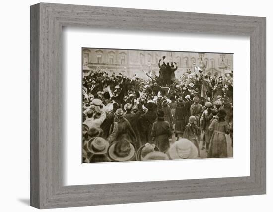 Celebrating the end of the First World War, London, November 1918-Unknown-Framed Photographic Print