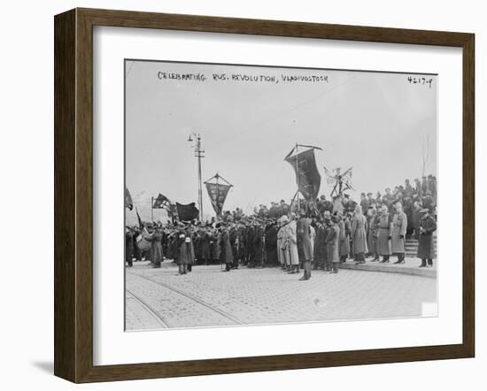 Celebrating the February Revolution in Vladivostock, 1917-null-Framed Photographic Print