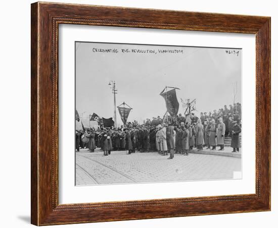 Celebrating the February Revolution in Vladivostock, 1917-null-Framed Photographic Print