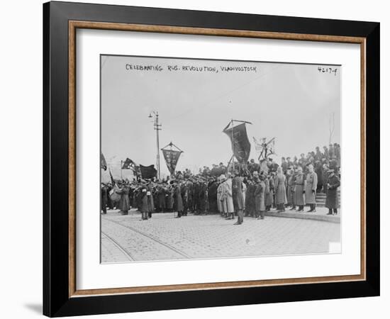 Celebrating the February Revolution in Vladivostock, 1917-null-Framed Photographic Print