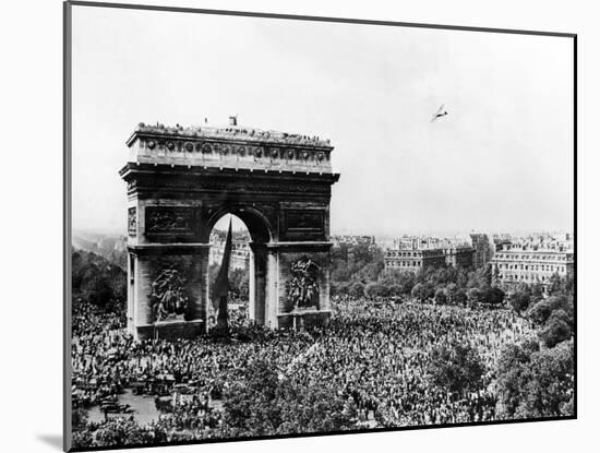 Celebrating the Liberation of Paris, 26 August 1944-null-Mounted Photographic Print