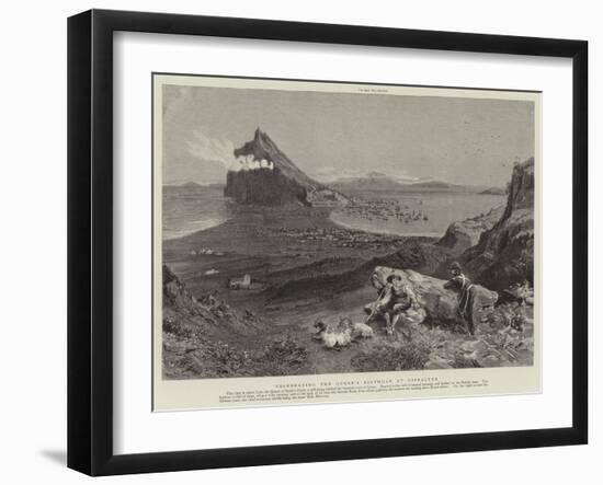 Celebrating the Queen's Birthday at Gibraltar-null-Framed Giclee Print