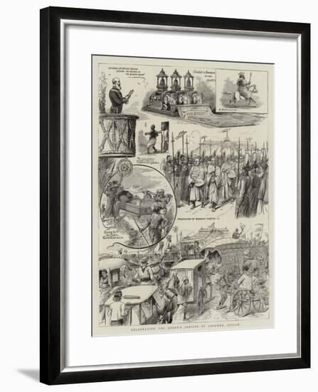 Celebrating the Queen's Jubilee at Colombo, Ceylon-William Ralston-Framed Giclee Print